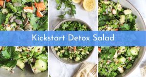 The Kickstart Detox Salad is packed with plant based protein, healthy fats and yummy goodness!